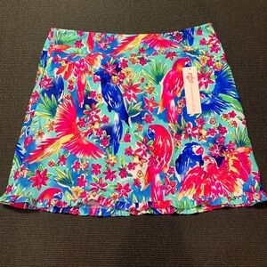 New Aryeh Skort Womens Multicolor Flower Perroquet Stretchy Pockets Size Large‎